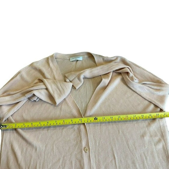 Aritzia Babaton Blush Pink Viscose Blend Light Cardigan Sweater Womens S‎ - Picture 3 of 5
